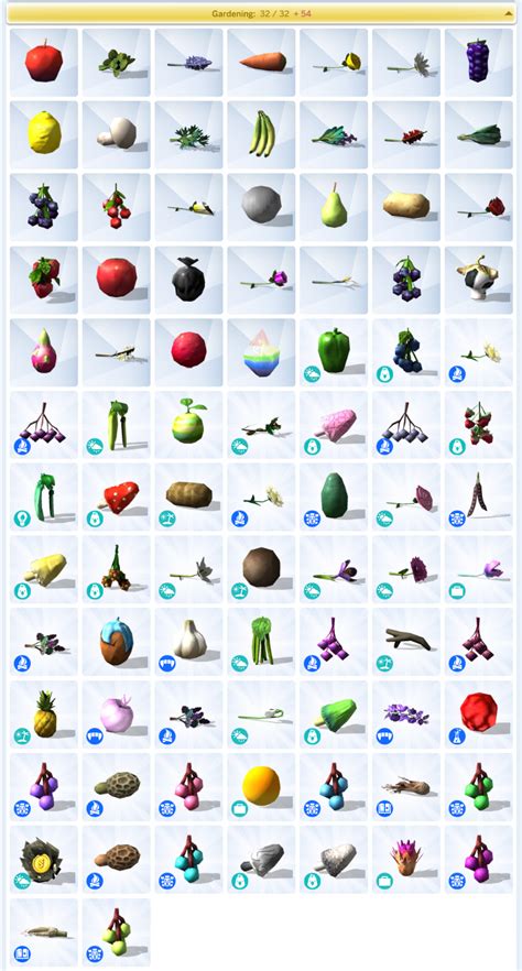 sims 4 pflanzen liste.
